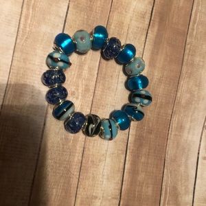 Blue glass women’s bracelet